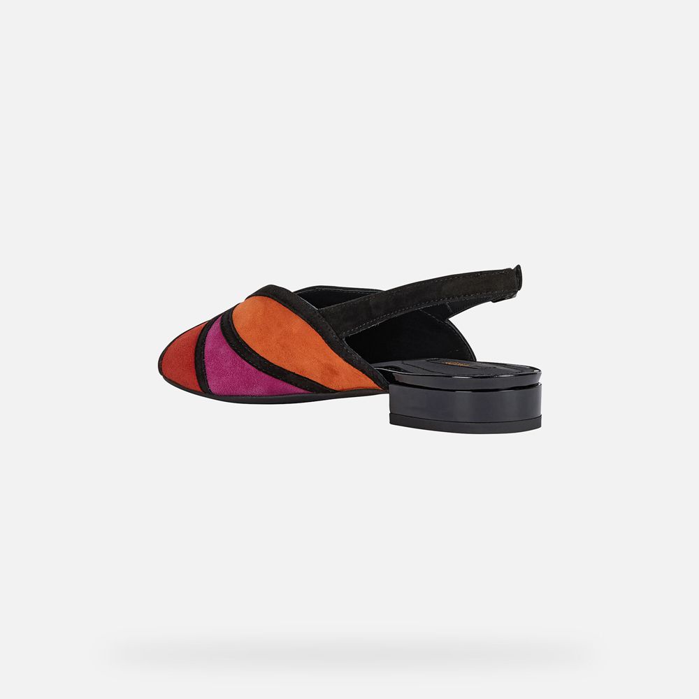 Sandalias Geox Senhora Laranja/Pretas - Wistrey - XDLIA1479